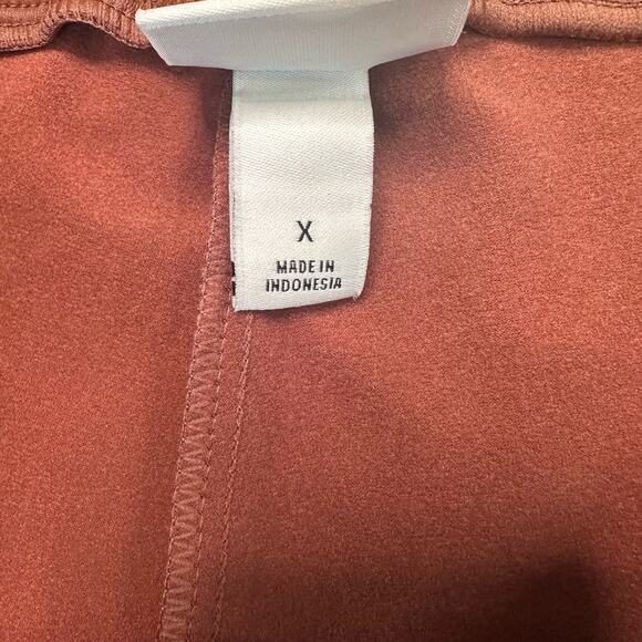 Ava & Viv Faux Leather Orange Pant Women X(14W) Pull On Tapered Ankle Poly Blend - Picture 4 of 8